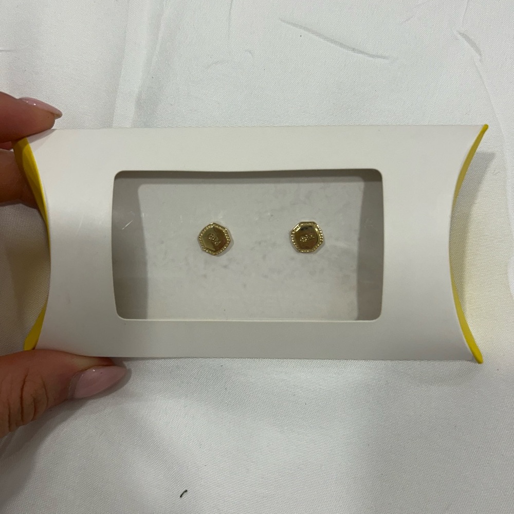 Elegant Gold Stud Earrings PHI MU
